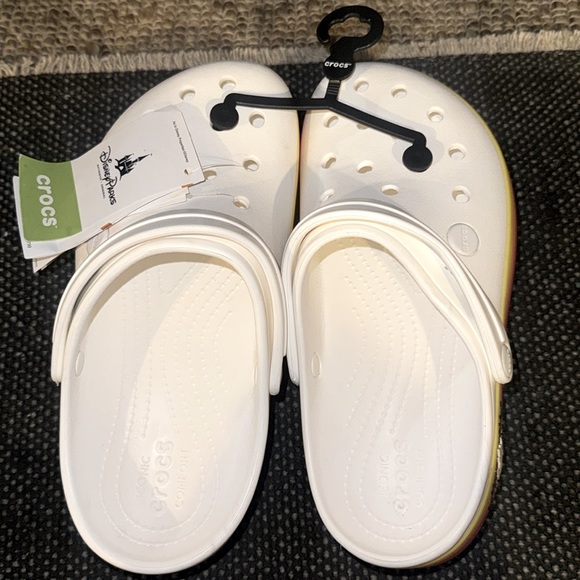 Disney Shoes - Disney X Crocs Crocband Retro RainbowPlatform Clog ☝️ Left